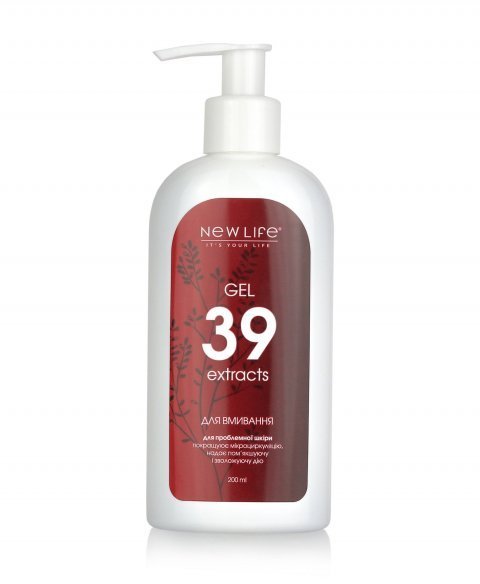 39 EXTRACTS  WASHING GEL  FOR PROBLEM SKIN NEW LIFE