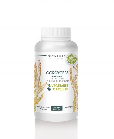 Cordyceps 180 kapsułek ziołowych w słoiczku  CORDYCEPS  180 VEGETABLE CAPSULES/JAR