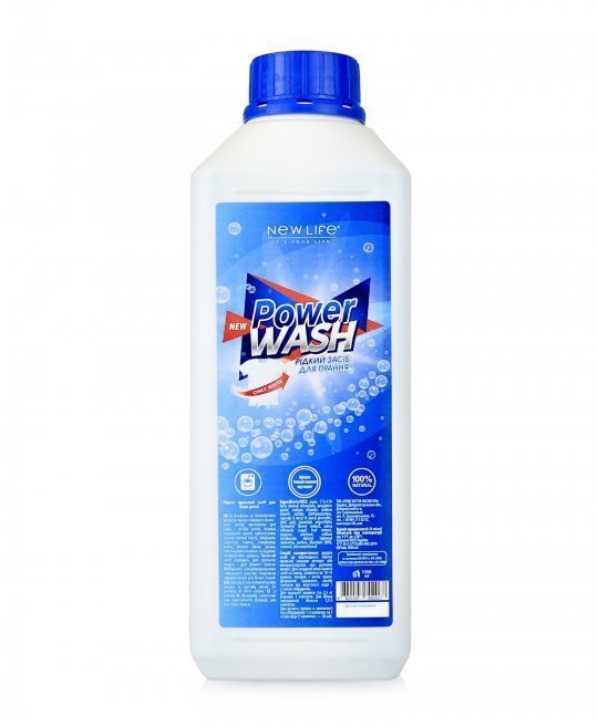 Płynny detergent do prania białych rzeczy POWER WASH  LIQUID DETERGENT FOR WHITE CLOTHES POWER WASH  1000 ml